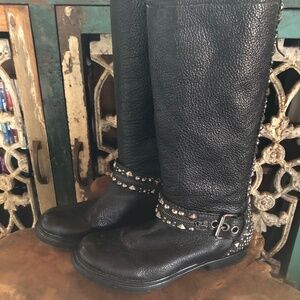 Miu Miu studded biker boots